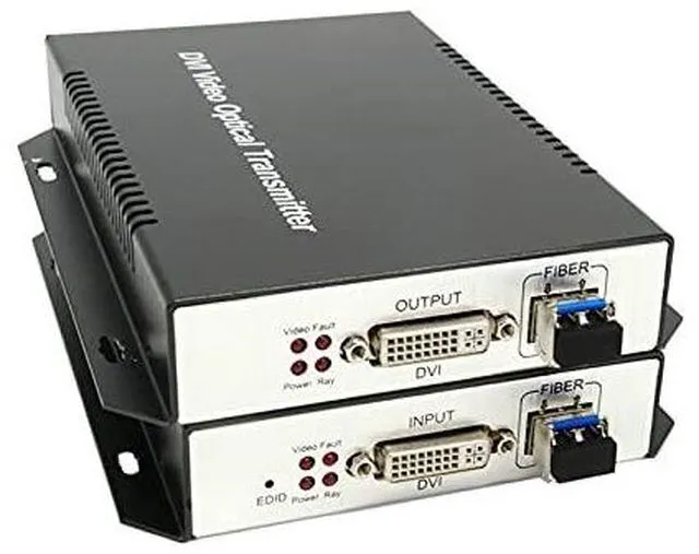 Alt view image 3 of 6 - 4K 3D DVI Fiber Optic Extender Transmitter Receiver Support Single and Multimode Distance Up to 10KM Support RS232/EDID (Single Mode 2 core)