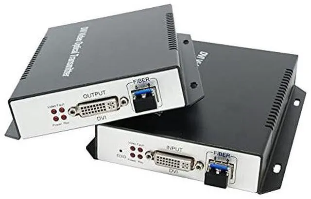 Alt view image 4 of 6 - 4K 3D DVI Fiber Optic Extender Transmitter Receiver Support Single and Multimode Distance Up to 10KM Support RS232/EDID (Single Mode 2 core)