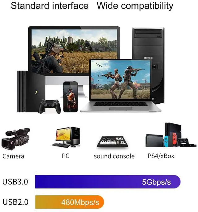 Alt view image 5 of 7 - 4K HDMI to USB3.0 Video Capture Card Live Video Capture Game Capture Recording Box for Windows 78.110Windows Server 2008 R2,MAC,Linux
