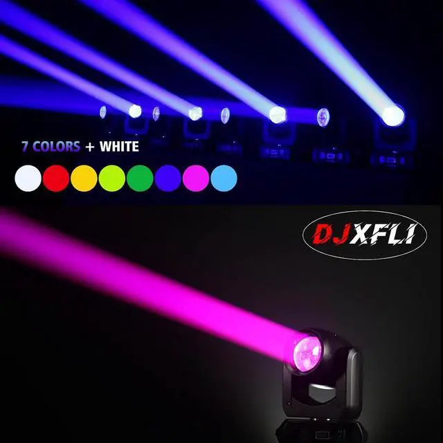 Alt view image 5 of 7 - 150W Moving Head DJ Lights LED Stage Light Mini Beam Spot 8 Gobos 8 Colors Stage Lighting DMX 512 12CH with Sound Activated for Wedding Live Show Disco Events Party(150W, 1)