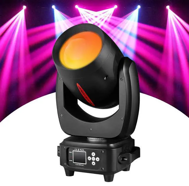 Main image of DJ Light Moving Head 180W LED Spot Beam Zoom Lighting 14 Gobos 12 Colors Rotating prisms RDM DMX Stage Lights for Disco Club Party Dance Wedding Bar KTV Live Show