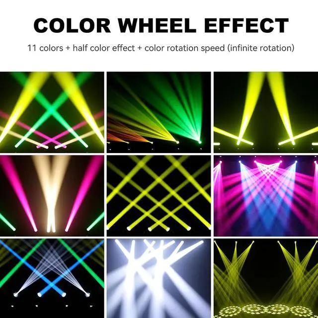 Alt view image 6 of 7 - DJ Light Moving Head 180W LED Spot Beam Zoom Lighting 14 Gobos 12 Colors Rotating prisms RDM DMX Stage Lights for Disco Club Party Dance Wedding Bar KTV Live Show