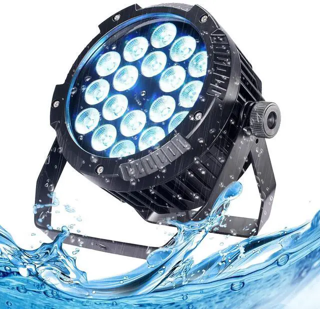 Main image of Outdoor Waterproof Par Lights, IP65 Stage Light, LED Uplights with DMX512 Sound Activated, DJ Lighting for Christmas Event Party Wedding Disco (1, 6 Colors Mixed)