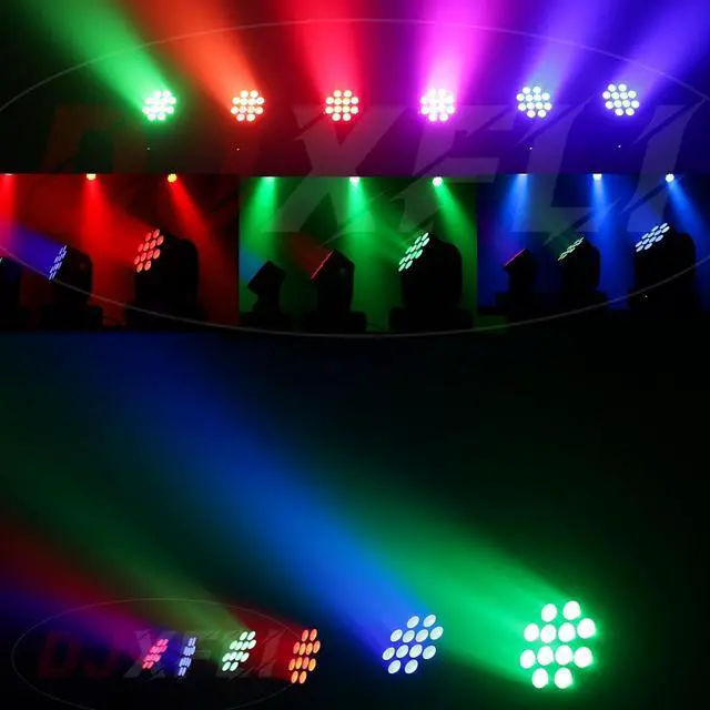Alt view image 5 of 7 - Moving Head Light Beam Wash 12x12W LED Stage Lighting RGBW 4in1 Professional DMX 512 Strobe Effect Sound Activated DJ Lights for DJ Night Clubs Disco KTV Bar Show (1 Pack)