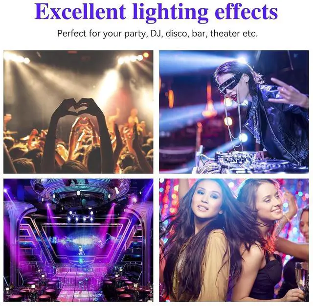 Alt view image 7 of 7 - 8 Eye LED Moving Head Light, 8x12W Stage Light Bar Strobe Beam Spider RGBW 4IN1 DMX 512 & Sound Activated 180° Tilt DJ Lighting for Party DJ Club KTV Disco Event Show