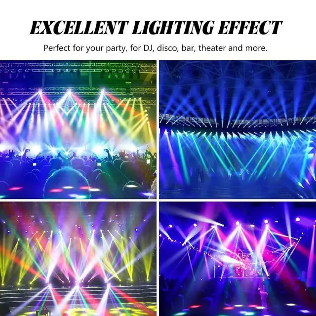 Alt view image 3 of 7 - 8x15W Spider Moving Head Light LED RGBW 4in1 Portable Stage Light, Strobe Party Beam DJ Lighting DMX 512 & Sound Activated for KTV Disco Party Event