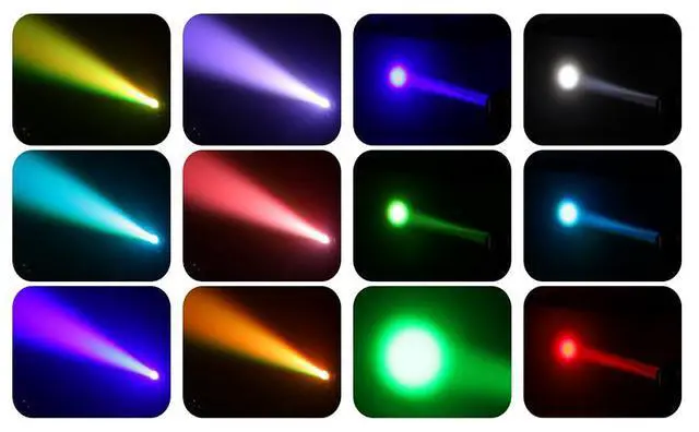 Alt view image 7 of 7 - Moving Head Lights 60W LED Stage Lights RGBW Beam Halo Cycle Strip DJ Lighting, DMX 512 Sound Activation for Event Parties Wedding Church Live Band Show