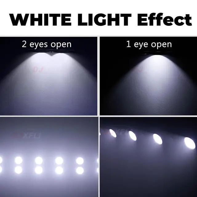 Alt view image 4 of 7 - 2x100W COB Par Lights for Stage 2-Eyes LED Blinder Fresnel Flash Strobe Wash DJ Lights DMX Sound Activated Audience Lighting for Church Party Wedding Cool&Warm White 2in1