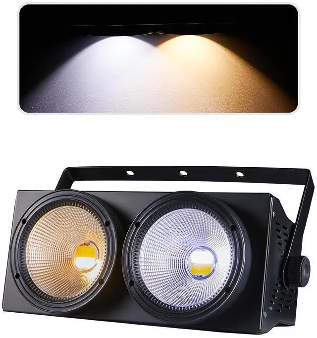 Main image of 2x100W COB Par Lights for Stage 2-Eyes LED Blinder Fresnel Flash Strobe Wash DJ Lights DMX Sound Activated Audience Lighting for Church Party Wedding Cool&Warm White 2in1