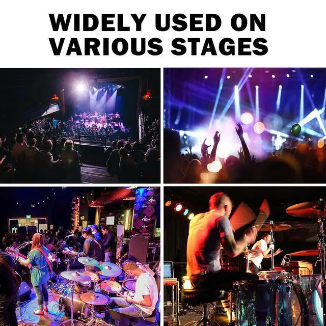 Alt view image 7 of 7 - Zoom Stage Light with Barn Doors, 200W COB Par Light, Warm White & White 2in1 Fresnel LED DJ Spotlight Wash 3500K-7500K DMX512 Sound Activated for Church Theater Event Wedding