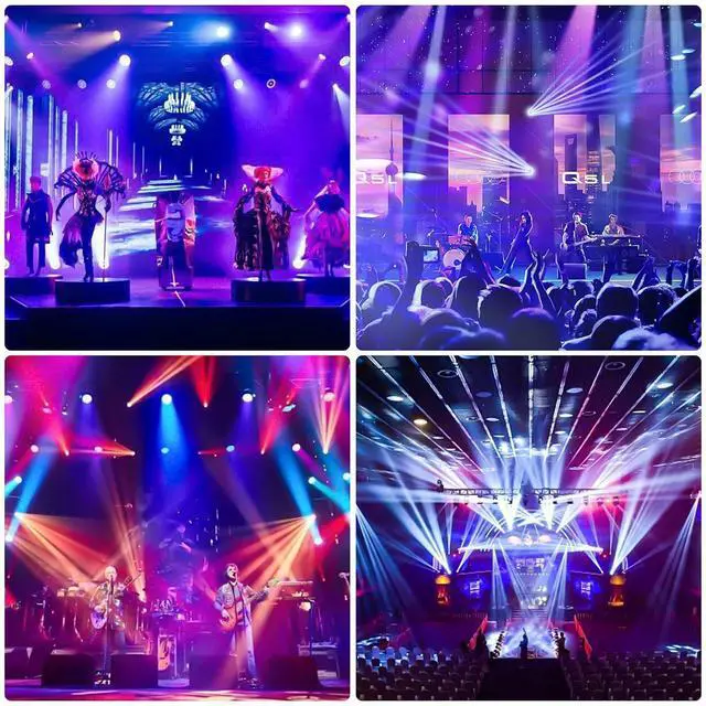 Alt view image 6 of 7 - Moving Head DJ Light 100W LED Stage Lights Beam Halo DJ Lights RGBW 4-in-1 Colors Spotlights Strobe DMX512 Sound Activated for Party Wedding Live Show Parties DJ Equipment Lighting