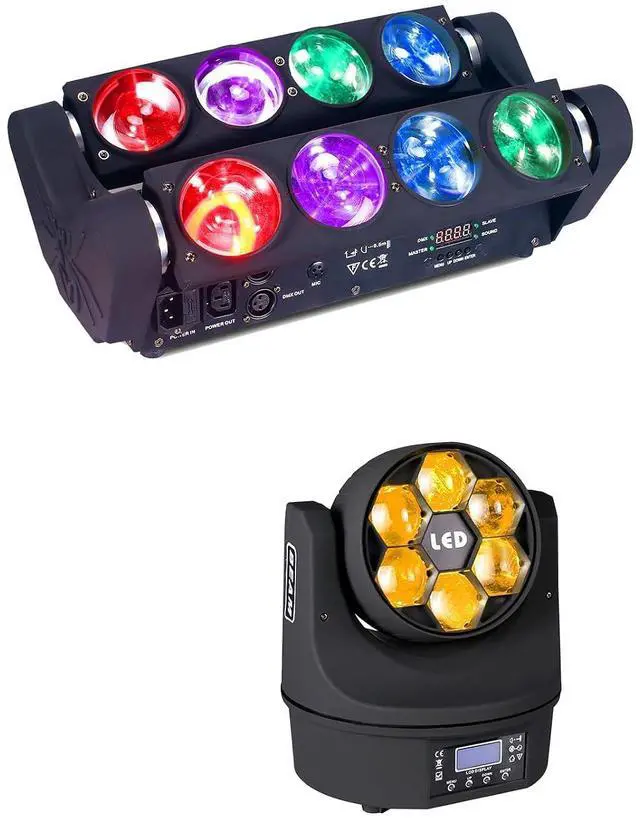 Main image of 8x15W Spider Moving Head Light LED 6x15W Mini Bee Eye Moving Head DJ Light, 90W LED RGBW Stage Light
