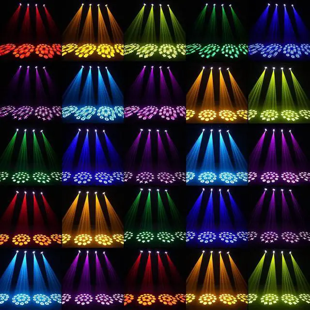 Alt view image 6 of 7 - 150W LED DJ Light Moving Head Stage Light Beam Halo 8 Gobos 8 Colors 3D Rotating 18-Facet Prism, DMX 512 Sound Activated for Wedding Party Church Live Events Club Disco