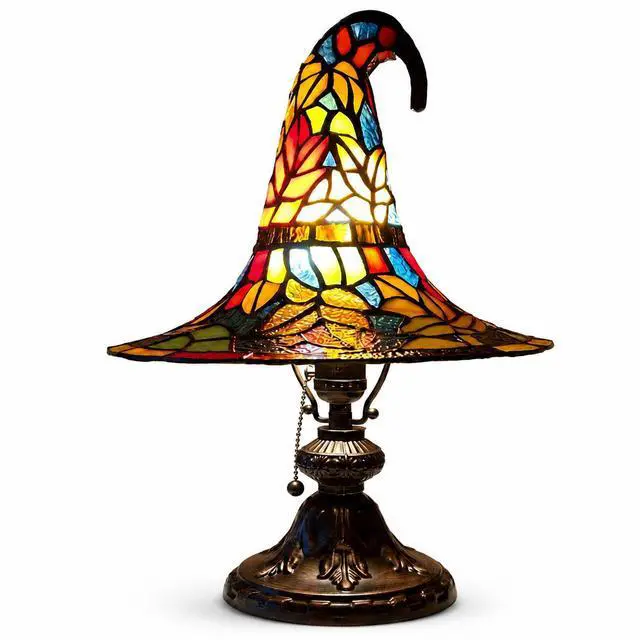 Main image of Witch Hat Night Light Gothic Resin Table Lamp, Halloween Decorative Lighting for Bedroom Living Room, Spooky Witch Decor Gift for Horror Fans 18cm USB Plug Switch LED Light