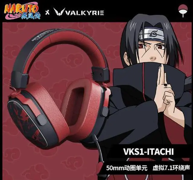 Main image of VALKYRIE/ Wargiri VK S1 Naruto Shippuden Collaboration Gaming Headphones - Three-mode, Virtual 7.1 Channel Sound System VKS1 - Uchiha Madara