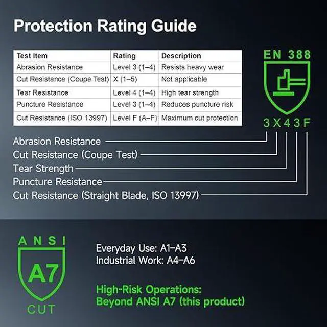 Alt view image 2 of 7 - NEXTORCH Edge Guard Cut-Resistant Tactical Gloves ANSI A7 Level 360° Protection, 10-Finger Touchscreen, CORDURA® Durable, Ultra-Thin for Duty & EDC (Large)