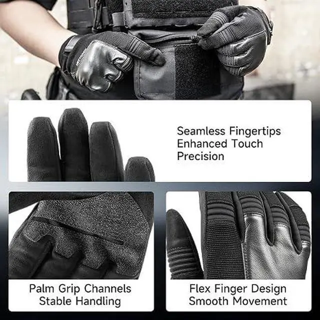 Alt view image 5 of 7 - NEXTORCH Edge Guard Cut-Resistant Tactical Gloves ANSI A7 Level 360° Protection, 10-Finger Touchscreen, CORDURA® Durable, Ultra-Thin for Duty & EDC (Large)