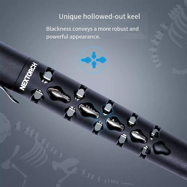 Alt view image 2 of 7 - NEXTORCH NP20 Dragon Bone Tactical Pen CNC-Machined 6061 Aluminum, Hardened Glass Breaker Tip, Legal Self-Defense EDC Tool, Everyday Carry Writing Instrument