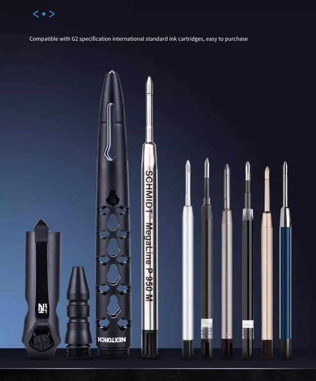 Alt view image 6 of 7 - NEXTORCH NP20 Dragon Bone Tactical Pen CNC-Machined 6061 Aluminum, Hardened Glass Breaker Tip, Legal Self-Defense EDC Tool, Everyday Carry Writing Instrument