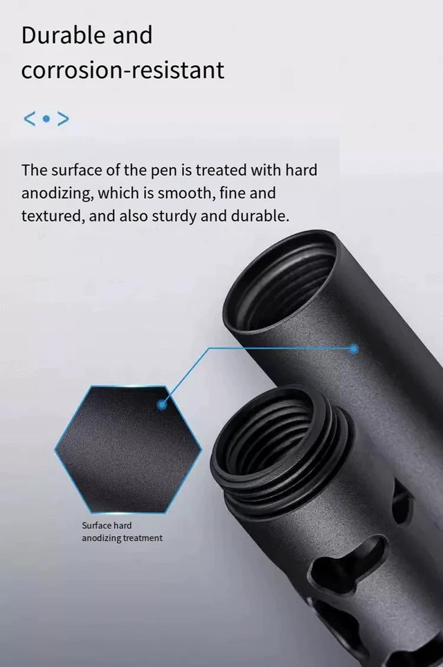 Alt view image 7 of 7 - NEXTORCH NP20 Dragon Bone Tactical Pen CNC-Machined 6061 Aluminum, Hardened Glass Breaker Tip, Legal Self-Defense EDC Tool, Everyday Carry Writing Instrument