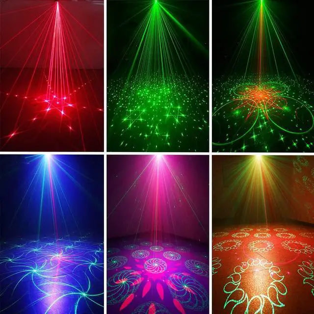 Alt view image 7 of 7 - Party Lights Dj Disco Lights, Mini Strobe Stage Light Lighting Accessories Laser Llights Projector with Remote Control for Parties Bar Birthday Holiday Event Live Show Xmas Decorations Lights