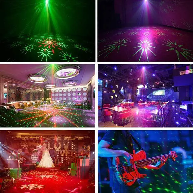 Alt view image 5 of 7 - Party Lights Dj Disco Lights, Mini Strobe Stage Light Lighting Accessories Laser Llights Projector with Remote Control for Parties Bar Birthday Holiday Event Live Show Xmas Decorations Lights