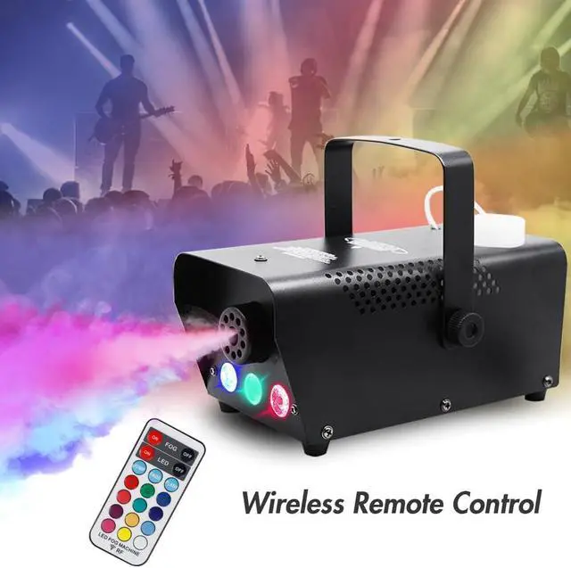 Alt view image 5 of 7 - ATDAWN Fog Machine with Lights, Wireless Remote Control, Smoke Machine with 7 Colors Lights for Stage Party Effect, Halloween Wedding Special Event