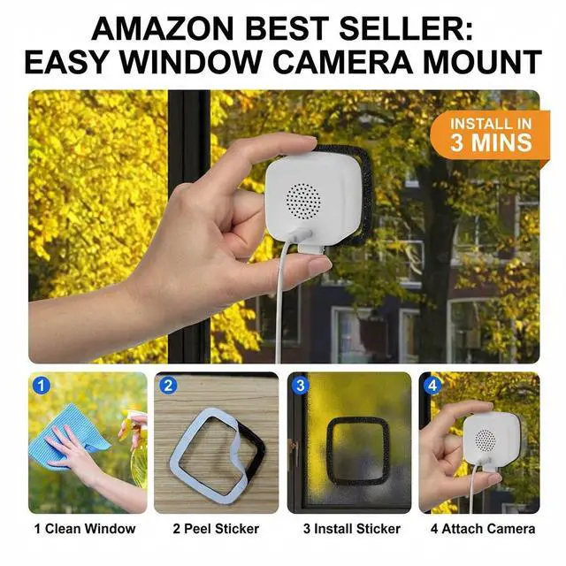 Alt view image 5 of 7 - K13 1080P Wireless Window Camera, Ultra-Low Light Night Vision, 2-Way Audio, Motion Detection Alert, WiFi Home Security MonitorC7FK-OYS-2028.8.28-1