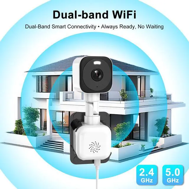 Alt view image 7 of 7 - K12 2K QHD Window Camera, F1.0 Aperture Full-Color Night Vision, Area Detection, 2-Way Audio, 2.4GHz WiFi Home Security Cam