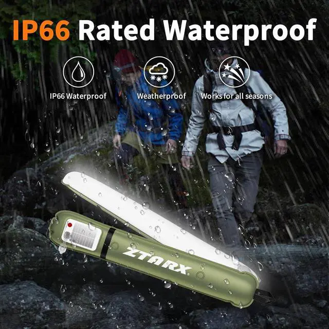 Alt view image 5 of 7 - 24 inch Inflatable Solar Camping Lantern USB Rechargeable, IP66, | USB power bank | Tent, storm
