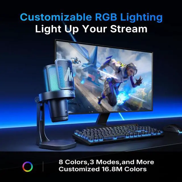 Alt view image 6 of 7 - DGM20W Wireless Gaming Microphone for PC & Smartphones,for Creators, Discord Streaming