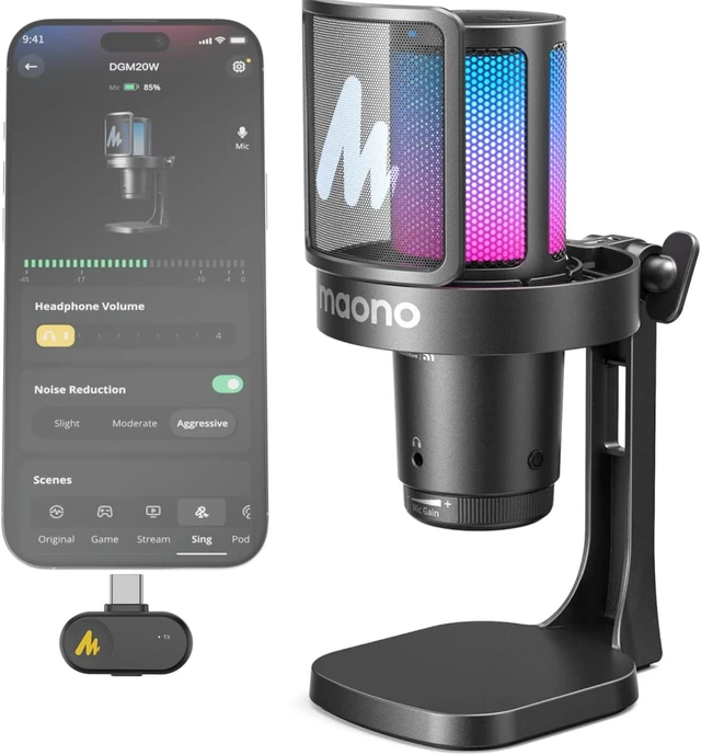 Main image of DGM20W Wireless Gaming Microphone for PC & Smartphones,for Creators, Discord Streaming