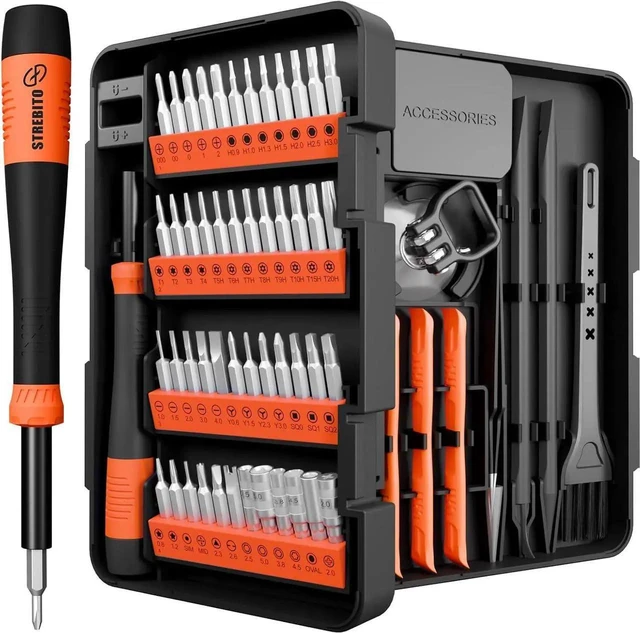 Main image of Precision Screwdriver Set 58 in 1 Small Screwdriver Set with Torx, Triwing, Pentalobe Star, Mini Repair Tool Kit for Computer, PC, Laptop, Phone, PS5, X-BOX, S-witch, Eyeglasses, Electronic