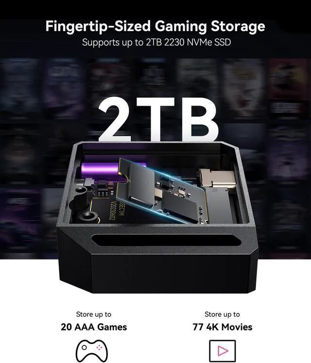 Alt view image 4 of 7 - DOCKCASE & CHIZHA Pocket M.2 2230 NVMe SSD Enclosure, Support 3s PLP Prevents Write Data Loss, 10Gbps USB C 3.2 Gen2, fits NVMe PCIe, Exclusive to Size 2230, Support M-Key B+M Key UASP