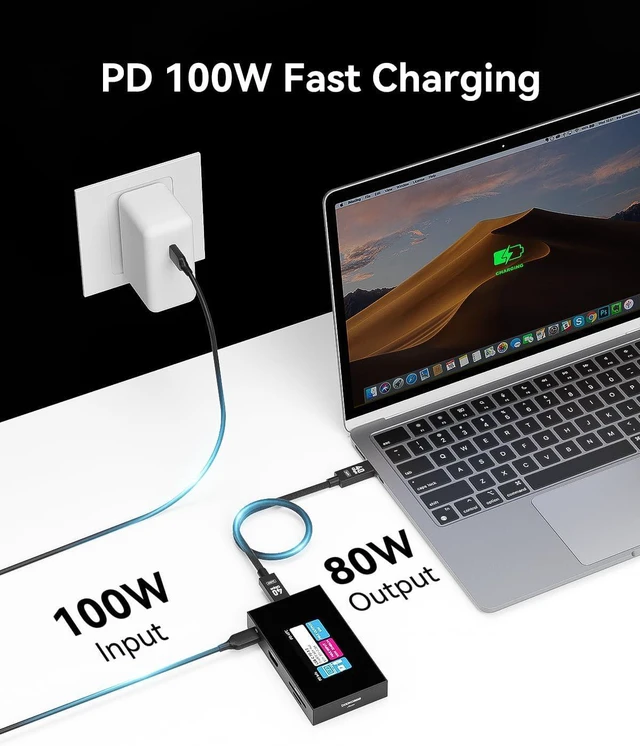 Alt view image 6 of 7 - DOCKCASE Smart 8-in-1 CFexpress Type B/Type A Card Reader with Touch Screen | UHS-II SD/microSD Slots, 4K HDMI, USB-C & USB-A 3.2 Gen 2 (10Gbps), 100W PD for Filmmakers, Photographers & Creators