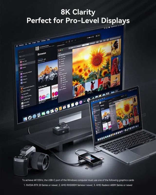 Alt view image 3 of 7 - DOCKCASE Smart 7-in-1 USB C Hub & M.2 NVMe SSD Enclosure 10Gbps, USB3.2 Gen2 USB-A/C, 4K HDMI 2.1, PD 100W, UHS-II SD/TF Slots, Fits 2230/2242 B+M M-Key SSD, for Mac mini M1 2 3 4