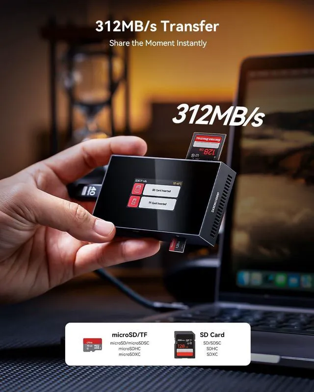 Alt view image 5 of 7 - DOCKCASE Smart 7-in-1 USB C Hub & M.2 NVMe SSD Enclosure 10Gbps, USB3.2 Gen2 USB-A/C, 4K HDMI 2.1, PD 100W, UHS-II SD/TF Slots, Fits 2230/2242 B+M M-Key SSD, for Mac mini M1 2 3 4