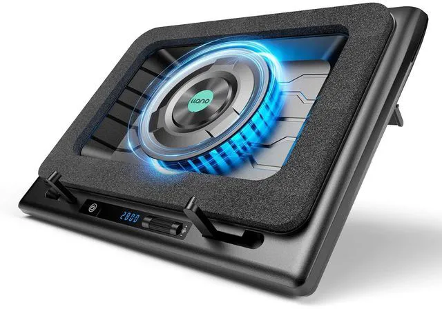 Main image of llano Gaming Laptop Cooler, V12 Laptop Cooling Pad Stand,5.5 inch Fan, Fast Cooling Computer Laptop 15.6-19in, Adjustable Speed, Touch Control, 3-Port USB A