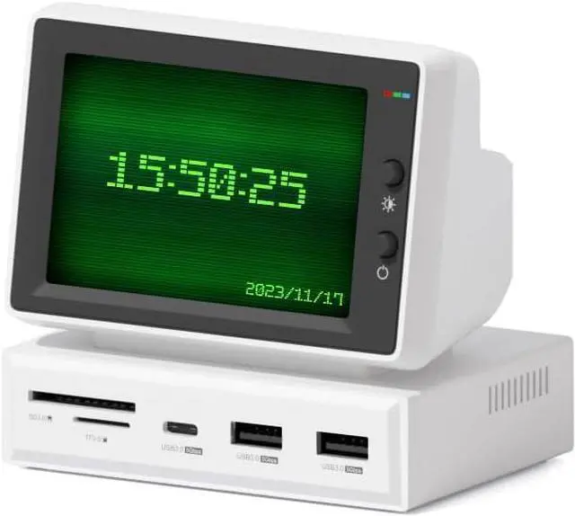 Main image of Hagibis 3.5inch IPS USB Mini Screen with USB C Hub, USB-C&HDMI Monitor AIDA64 Mini PC CPU RAM HDD Data Monitor Temperature Electronic Album Floating Lyrics Display Sub Screen for Laptop PC (960x640)