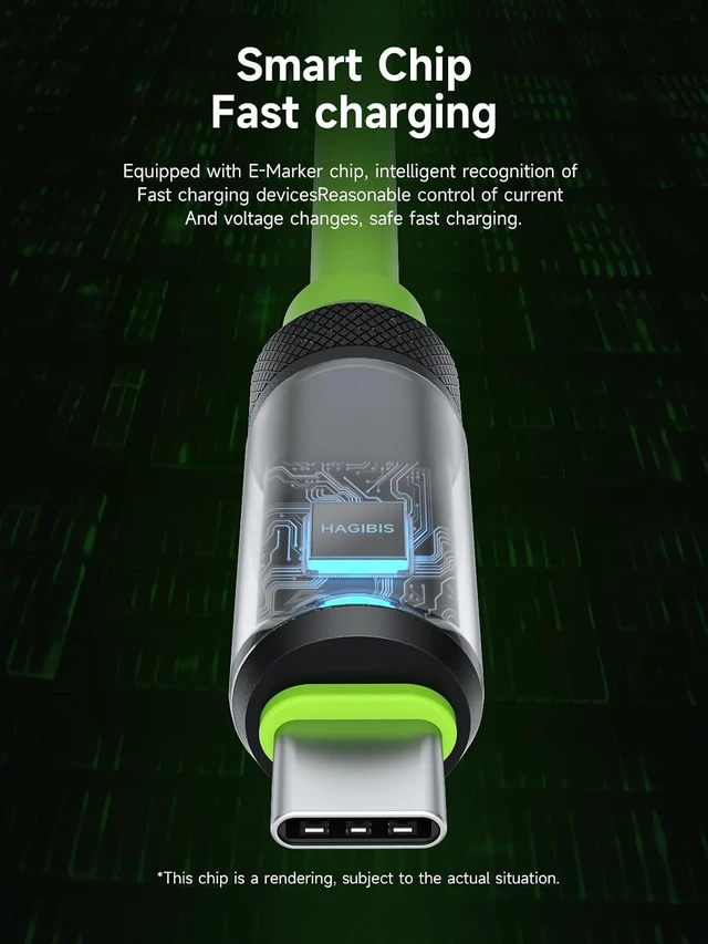 Alt view image 4 of 7 - Hagibis USB 4 Cable, LED Display USB C 240W Fast Charging Cable with 8K@60Hz 40Gbps Data Transfer Thunderbolt 4/3 Video Cord for iPhone 17 16 15 Pro Max, iPad, MacBook Pro Air
