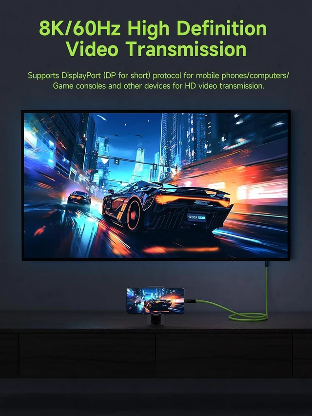 Alt view image 2 of 7 - Hagibis USB 4 Cable, LED Display USB C 240W Fast Charging Cable with 8K@60Hz 40Gbps Data Transfer Thunderbolt 4/3 Video Cord for iPhone 17 16 15 Pro Max, iPad, MacBook Pro Air