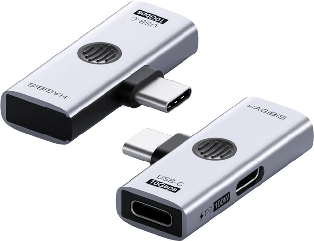 Main image of Hagibis USB-C Splitter with 100W Fast Charging and 10Gbps USB 3.2, 2 in 1 OTG Adapter for iPhone 16/15 Pro Max, iPad Pro, MacBook, Rog Ally, Steam Deck, Quest 3 2 (TUA09 USB-C + PD)