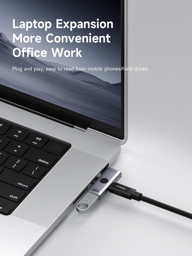 Alt view image 4 of 7 - Hagibis USB-C Splitter with 100W Fast Charging and 10Gbps USB 3.2, 2 in 1 OTG Adapter for iPhone 16/15 Pro Max, iPad Pro, MacBook, Rog Ally, Steam Deck, Quest 3 2 (TUA09 USB-C + PD)