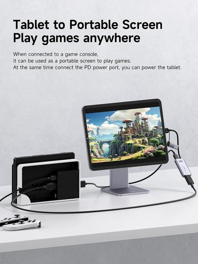 Alt view image 4 of 7 - Hagibis USB3.0 Video Capture Card with 100W PD HDMI to USB/USB C 1080P HD 60fps Live and Record Video Audio Game MS2130 for Quest 3 2 Pro VR Switch2 PS4/5 Live Broadcast, Gaming, Streaming (UHC07P)