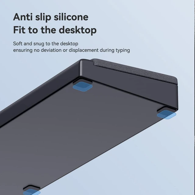 Alt view image 4 of 7 - Hagibis Keyboard Wrist Rest Pad Support with Desktop Partition Storage Case, Ergonomic Soft Memory Foam, Anti-Slip Rubber Base for Computer Keyboard, Laptop, Office, Home (Black)