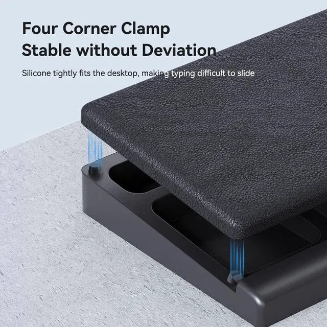 Alt view image 2 of 7 - Hagibis Keyboard Wrist Rest Pad Support with Desktop Partition Storage Case, Ergonomic Soft Memory Foam, Anti-Slip Rubber Base for Computer Keyboard, Laptop, Office, Home (Black)