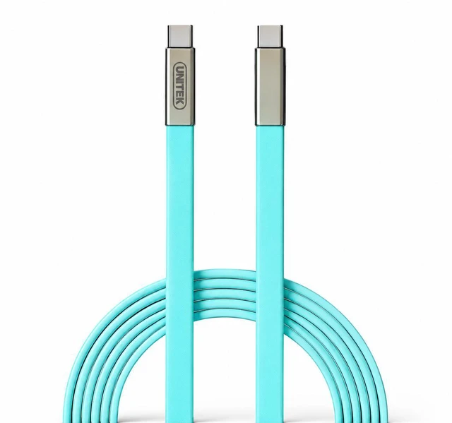 Main image of 1.0M USB-C Type C to USB-C Ultra Slim Flat Power USB2.0 Data Cable 240W Fast Charge for Laptop Tablet Phone