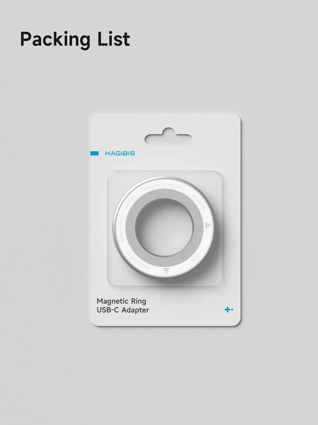 Alt view image 4 of 7 - Hagibis USB-C Adapter, Dual-Sided Magnetic Ring Female to Female USB Typ-C Converter, 240W Fast Charging Adapter for iPhone 17/16/15 Pro Max, iPad Pro, Tablet, Android (Hollow Version)