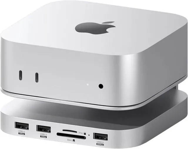 Main image of Hagibis Mac mini M4 Hub & Stand with SSD Enclosure, 3 in 1 USB Type-C Docking Station with M.2 NVMe SSD Case, 10Gbps USB3.2 Gen2, SD4.0, TF4.0, 5V/2A Power Supply for M4 Pro (MC60)