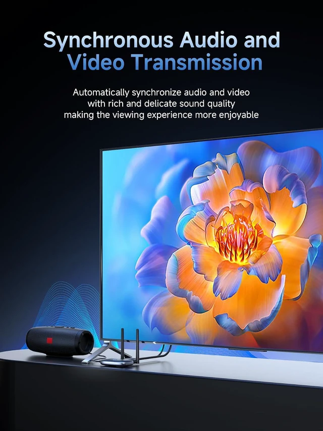 Alt view image 7 of 7 - Hagibis LED Display Wireless HDMI Transmitter & Receiver Extender Kits, 5.8G Bifrequency 164ft Wireless Display Dongle, Plug and Play for Laptop PC Netflix PS4/5 TV Projector Streaming